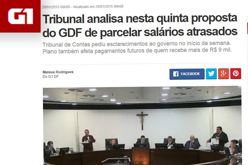 Tribunal Analisa Nesta Quinta Proposta Do Gdf De Parcelar Sal Rios