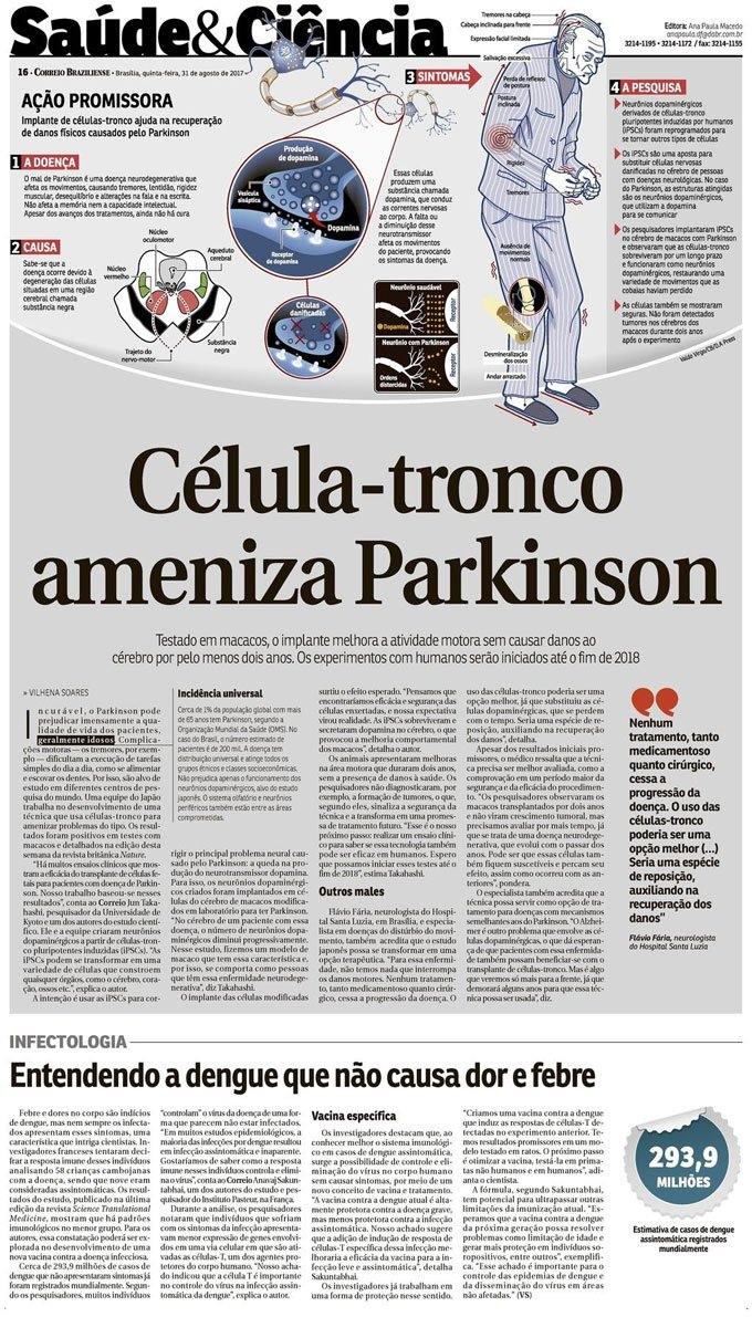 C Lula Tronco Ameniza Parkinson Sindsa De Df Not Cias