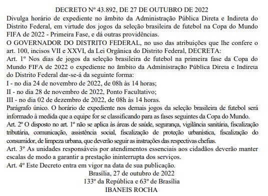 Estado decreta ponto facultativo em dias úteis com jogos do Brasil na Copa  do Mundo feminina - SERINT